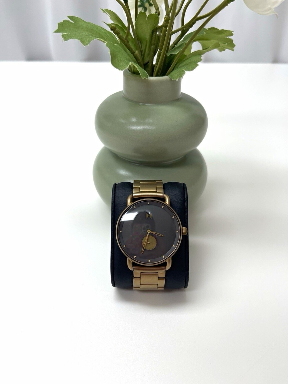 MVMT Revolver Gold Tone Stainless Steel Quartz Watch Black Dial 50m
